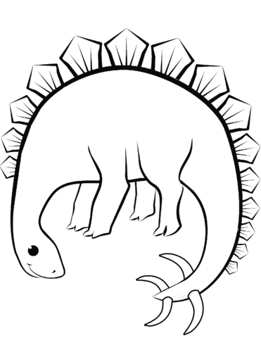 Stegosaurus Dino Coloring Page